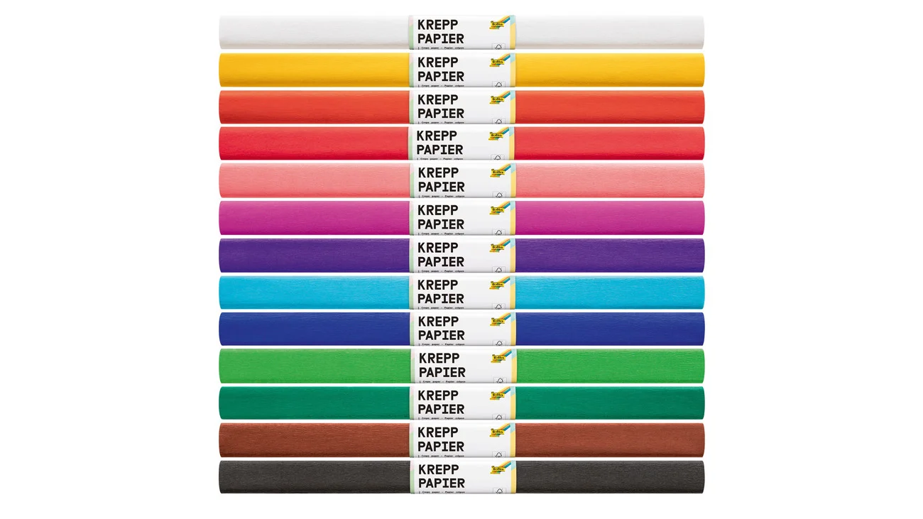 folia Krepppapier 10 Rollen in Einzelfarben 80019 a ZD