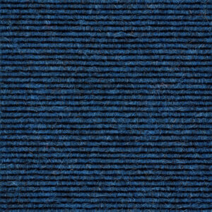 Vierkante sokkel van 75x75 cm in een diepblauwe, gestructureerde stof met een moderne uitstraling.